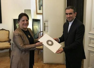 تقدیم رونوشت استوارنامه سفیر جدید ایران در کرواسی